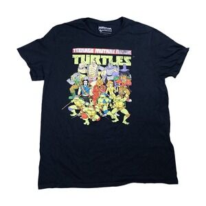 Nickelodeon Teenage Mutant Ninja Turtles T-Shirt Mens L Black Excellent Graphic
